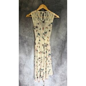 Disney Cinderella Butterfly Print Lace Back Fairy Vibes Soft Girl Dress Size‎ M
